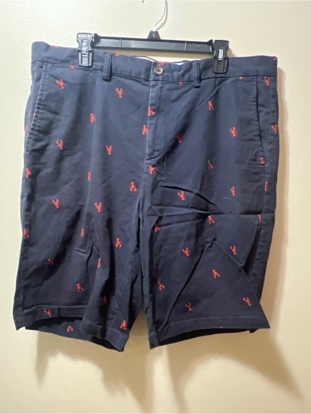 Old Navy Navy Shorts with Red Lobster Embroidery